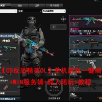 【CS反恐精英OL】单机游戏一键端+WIN服务端+假人陪玩+教程