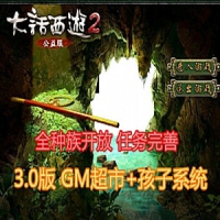 【亲测】大话西游2单机版3.0版带GM超市 带孩子系统 任务剧...